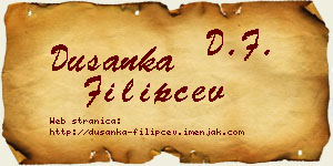 Dušanka Filipčev vizit kartica